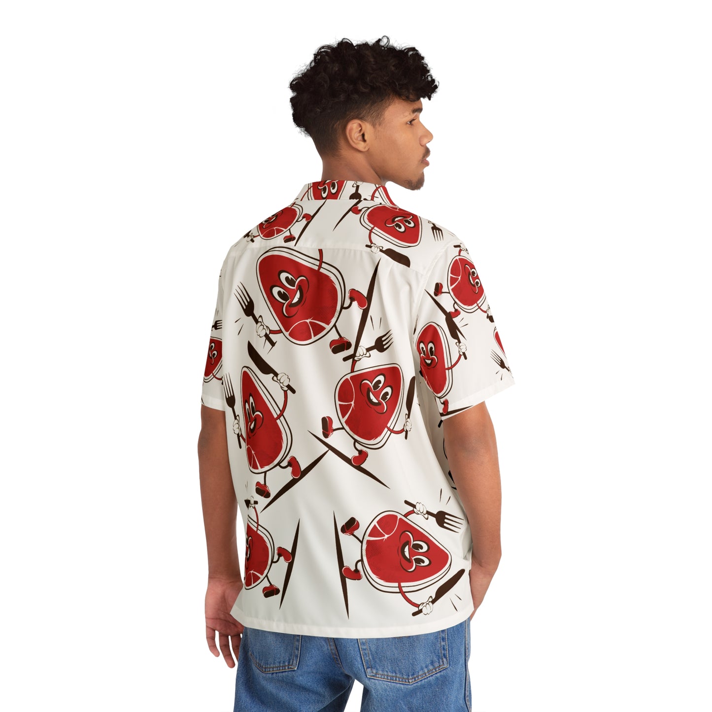 "Steak Man" Original Print Hawaiian Shirt