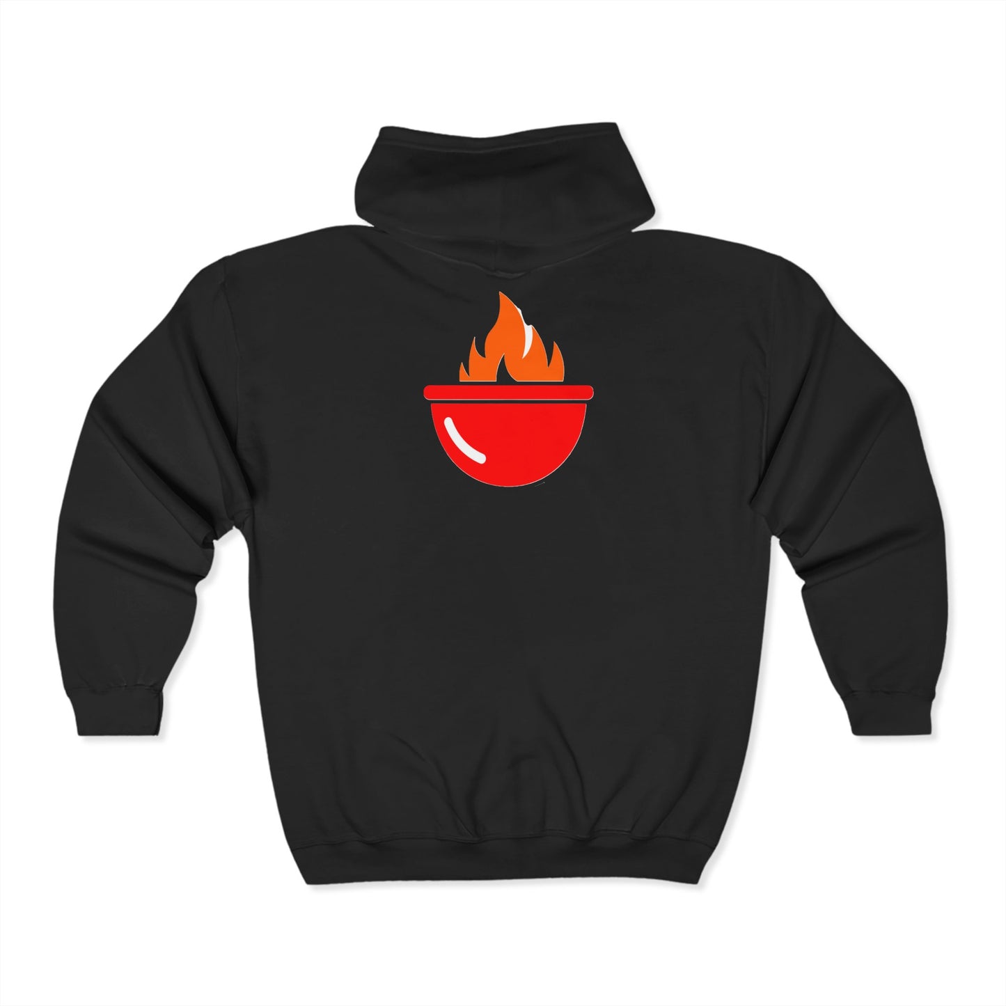 "BBQ" zip hoodie. Two sided