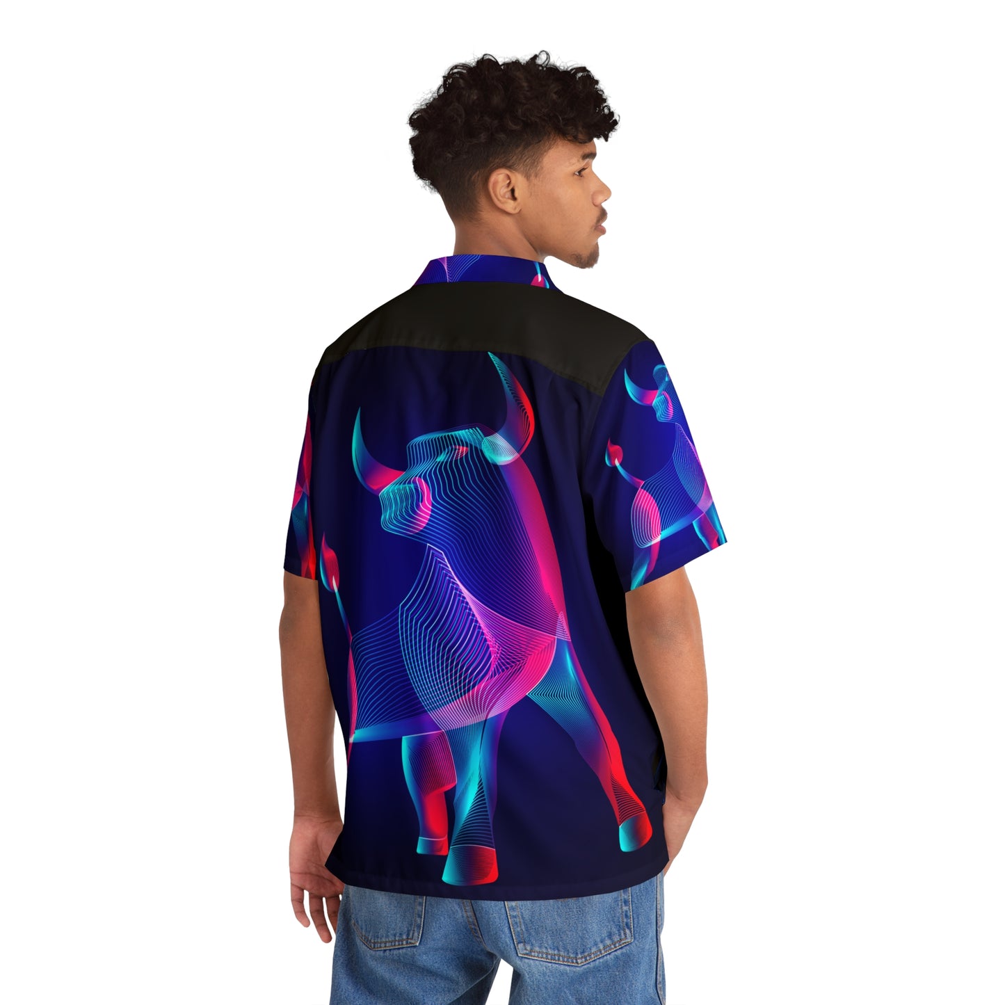 "Electric Bull" Men's Hawaiian Shirt